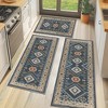 DOMETOUR Farmhouse Kitchen Rugs Set of 3 Washable Throw Rugs with Rubber Backing Non Slip Floor Mats Carpet for Kitchen, Laundry Room - 2 of 4