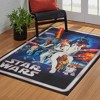 4"x6" Star Wars Classic Movie Cover Youth Digital Printed Kids' Area Rug: Cute Accent for All Ages, Polyester, Blue - 3 of 4