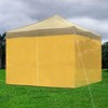 InstaHibit Privacy Sidewall Zipper UV30+ Fits 10x10ft Canopy Outdoor 1 Piece Orange - 3 of 4