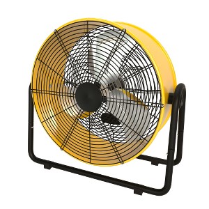 BestParts 20" Heavy Duty Industrial Drum Fan, 3-Speed High Velocity Floor Fan, Yellow - 1 of 4