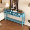 CAVINAS Rustic Console Table with 4 Drawers and Bottom Shelf for Storage,60 inch Entryway Table for Living Room,Hallway - 2 of 4