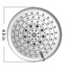 6 Spray Settings High Pressure Shower Head 5" Rain Fixed Showerhead - 3 of 4