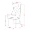 East West Furniture, 5 Piece Dining Table Set Consists of a Rectangle Solid Wood Table with Dropleaf and 4 Upholstered Chairs, linen white - 4 of 4