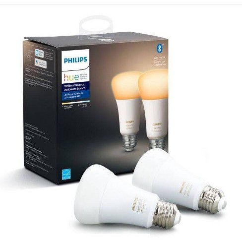 Philips Hue White and Color Ambiance A21 LED Smart Bulb, White 