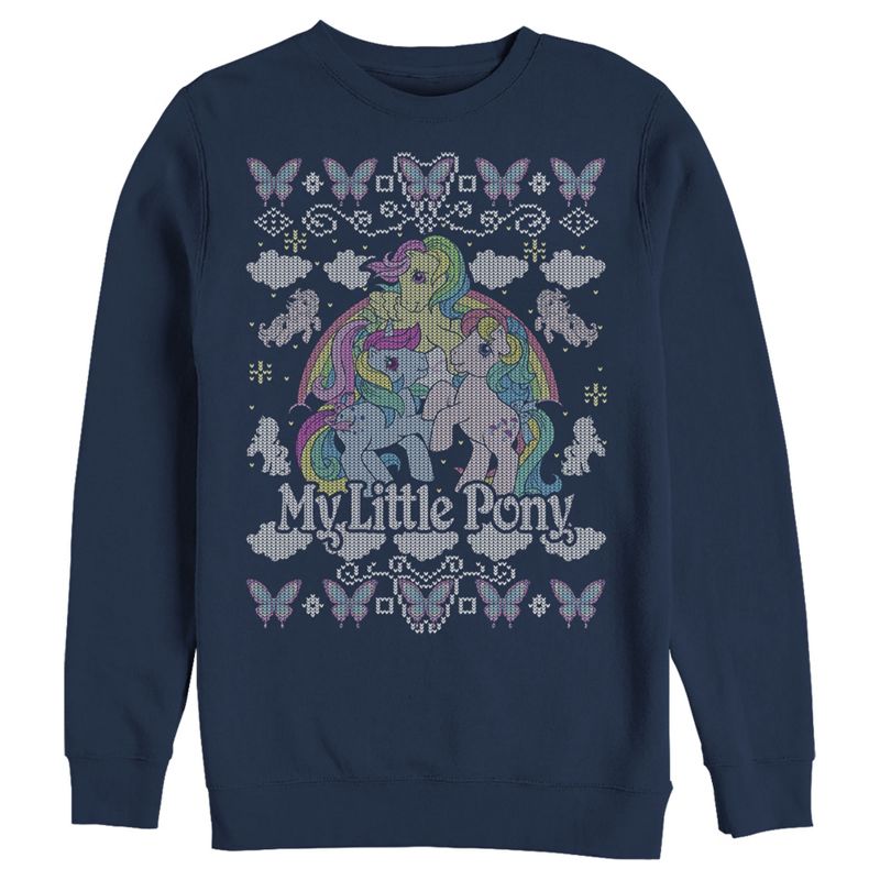 Men's My Little Pony Ugly Christmas Friends Sweatshirt, 1 of 4