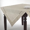 Saro Lifestyle Natural Toscana Tablecloth With Hemstitched Border - 3 of 4