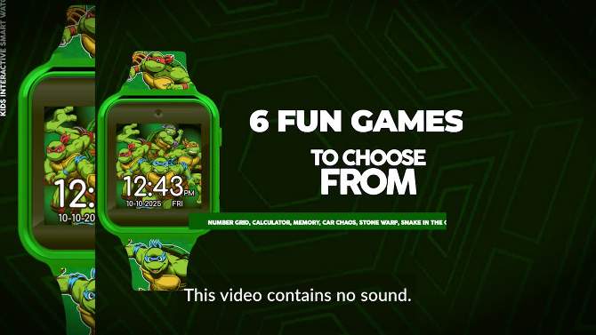 Boys&#39; Teenage Mutant Ninja Turtles Interactive Watch - Green, 2 of 7, play video