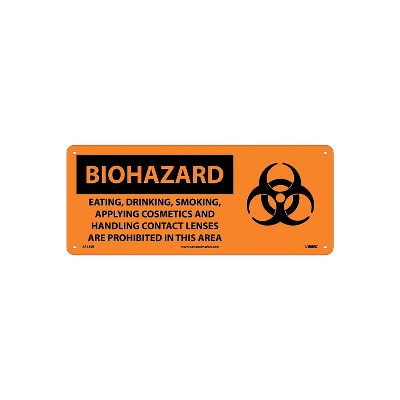 National Marker Biohazard; Eating Drinking Smoking Applying Cosmetics.. (W/Graphic) 7X17 Rigid