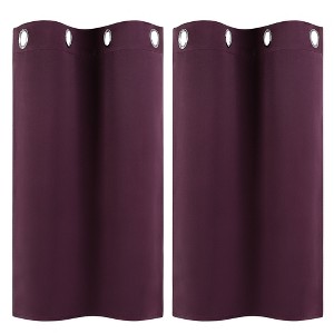 PiccoCasa Window Rod Pocket Valance Thermal Insulated Curtain Panels 2Pcs - 1 of 4