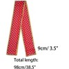 INSPIRE CHIC Women's Lovely Polka Dot Pattern Hair Band Neck Wraps 38.5x3.5 inches(LxW) - 3 of 4