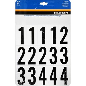 Hillman 2 in. Black Vinyl Self-Adhesive Number Set 0-9 35 pc (Case of 6) - 1 of 1