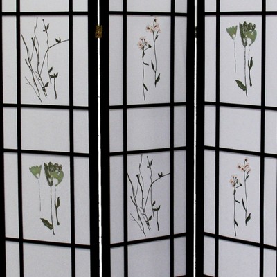 Vynxaria 70" Tall 3-Panel Screen / Room Divider "Shoji", Black