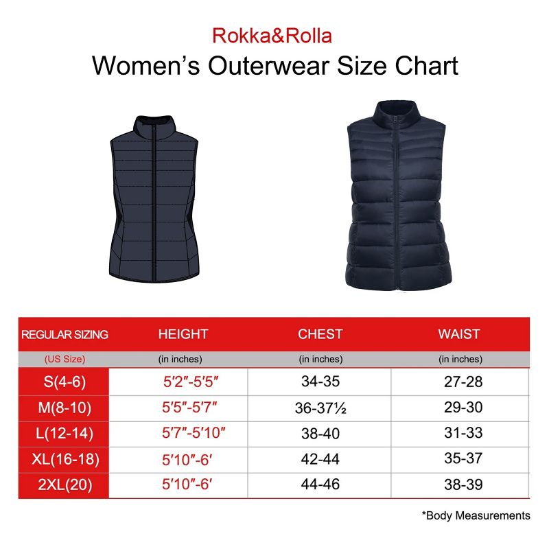 Rokka&Rolla Women's Quilted Puffer Vest, 3 of 11