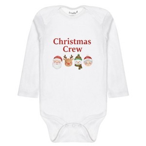 Everyday Kids Christmas Collection Christmas Crew Baby Onesie – Festive Character Graphic Bodysuit - 1 of 4