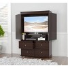 70.9" Video Combo Armoire Espresso - Inval: Multi-Purpose, Hanging Bar, TV Stand, Storage - 3 of 4