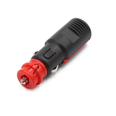 Unique Bargains 12V 24V Car Cigarette Lighter Socket Charger Plug Outlet Adapter Connector 3.3" Black 1PC