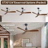 52 Inch Smart Ceiling Fan No Lights Outdoor Ceiling Fans 3 Wood Blades Propeller Farmhouse Ceiling Fan DC Ceiling Fan with Remote/APP/Alexa Control - 3 of 4