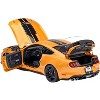 Ford Mustang Shelby GT500 Cyber Orange Metallic with Black Stripes 1/18 Model Car by Autoart - 2 of 4