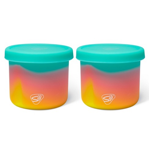 Silipint: Silicone 10oz Lidded Bowls: 2 Pack Aurora - Unbreakable, Flexible - image 1 of 4