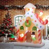 Outsunny 7FT Christmas Inflatable Gingerbread House, Huge Blow Up Christmas Decoration with Built-in LED Lights for Indoor, Outdoor, Yard, Party - 3 of 4