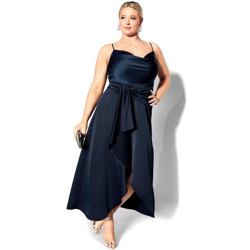 Women s Plus Size Simplicity Dress Navy City Chic Target