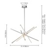 Rennnsan Pireka 31" W Sputnik Aluminum Modern LED Dimmable Chandelier in Silver - 3 of 4