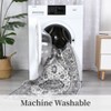 Washable Vintage Foral Rug Non Slip Low Pile Rug Soft Retro Throw Floor Cover Foldable Indoor Carpet for Living Room Bedroom Playroom Nursery - 4 of 4