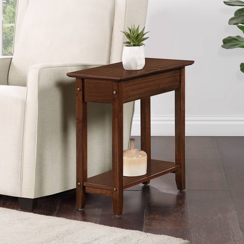 Breighton Home Harper End Table with Flip Top Storage and Lower Shelf, 3 of 8