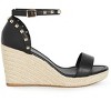 Women's Electric Gold Stud Hardware Wedge - black | CITY CHIC - image 2 of 4