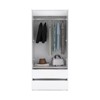 SEVOBAL Armoires with Two Drawers Double Doors Hanging Rod and Spacious Storage for Bedroom Organization, White, 31.5"*20.5"*70.9" - 2 of 4