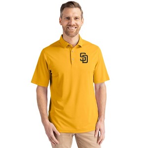 San Diego Padres Cutter & Buck Virtue Eco Pique Recycled Mens Polo - 1 of 1