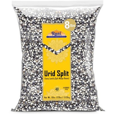 Urad Split (Split Matpe Beans w/Skin) - 128oz (8lbs) 3.63kg - Rani Brand Authentic Indian Products