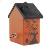 Stony Creek 6.5 Inch Halloween Small Glass House Bats Spooky Glitter Novelty Sculpture Lights - 2 of 3