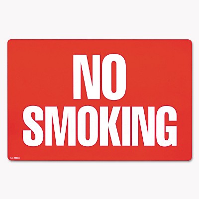 Cosco Two-Sided Signs No Smoking/No Fumar 8 x 12 Red 098068