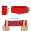Unique Bargains Terry Cloth Sports Athletic Gym Headband Wristband Sweatband 10 Sets - 2 of 4