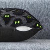 Halloween 18x18 inch Black Ghost Pillow Covers, Set of 2, Soft Plush Faux Couch Cushion Cases for Home Decor - 2 of 4