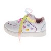 Sweethearts White Girls' Sneakers with Rainbow Laces & Heart Charms (Toddler) - 2 of 4