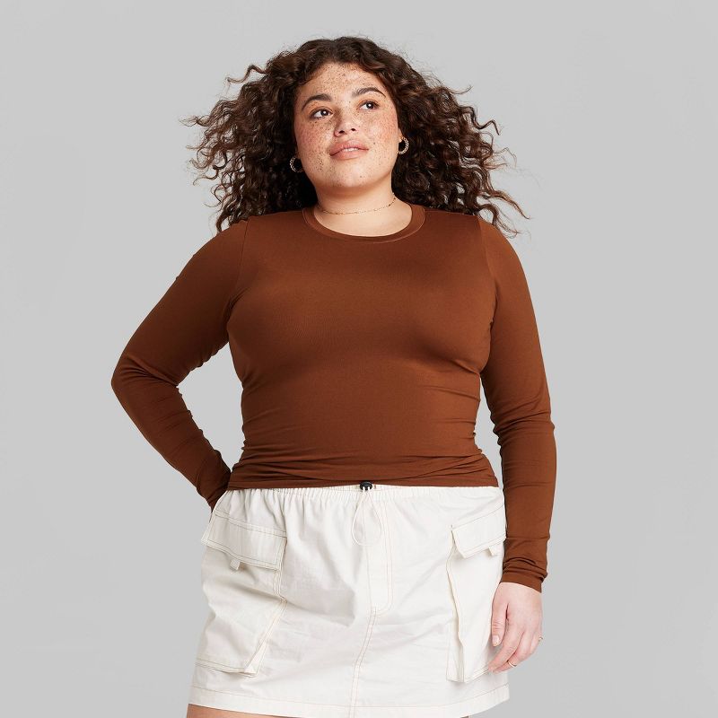 Women's Long Sleeve Seamless Shirt - Wild Fable™, 3 of 10