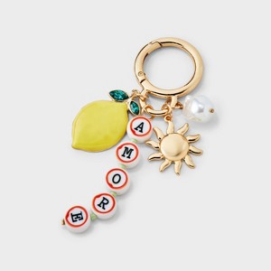 Lemon and Amour Beaded Handbag Charm - A New Day™ - 1 of 2