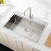 Stainless Steel Kitchen Sink, 30¡åx22¡å Single Bowl, Overmount Handmade Sink in Brushed, with Cutting Board, Colander - 3 of 4
