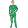 Footed Pajamas - Tis The Season Kids Fleece One Piece - 4 of 4