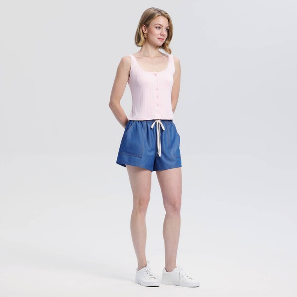 Top de tirantes con escote redondo y punto calado para mujer - A New Day™ 5