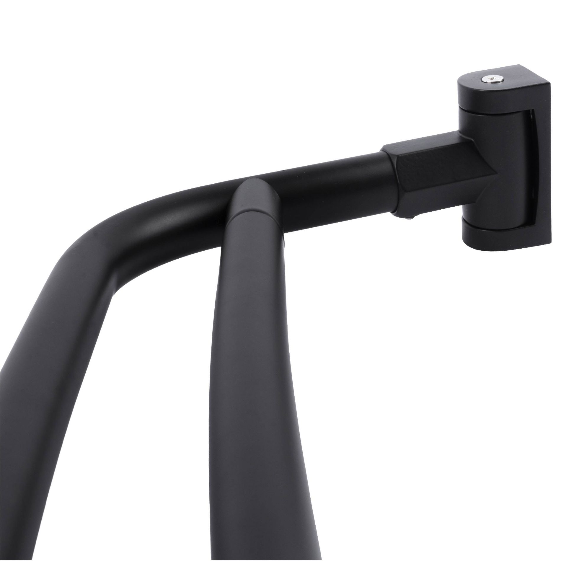 44 in. to 70 in. Double Curved Shower Rod (Matte Black Finish) by Utility Sink