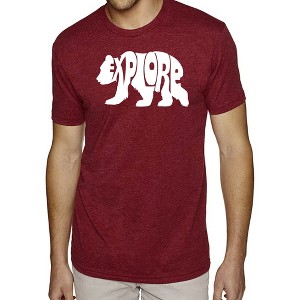 LA Pop Art Explore - Men's Premium Blend Word Art T-Shirt - 1 of 4