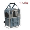 Unique Bargains Pet Carrier Portable Backpack for Cats and Small Dogs 11.81"x8.27"x16.14" Blue - 2 of 4