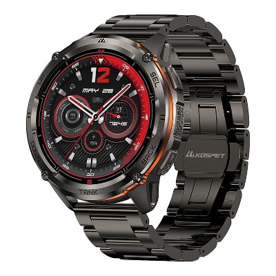 KOSPET® TANK T3 Ultra 2 1.43-In. AMOLED GPS Smartwatch with Stainless Steel Band (Black)