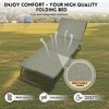 NicBex Portable Outdoor Lounge Chair, Heavy Duty Folding Camping Cot with 5-Angle Adjustable, 1200D Oxford Fabric, Includes Carry Bag, Green - 2 of 4