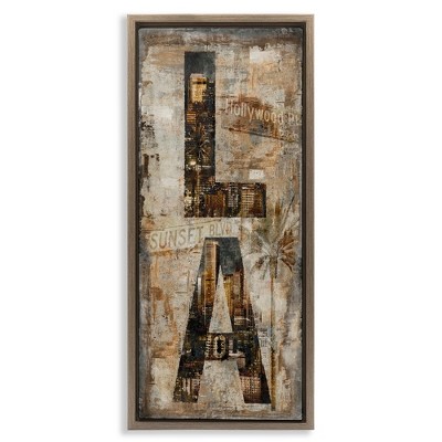 Stupell Industries Los Angeles Montage Collage, 11" x 25"