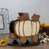 Northlight Fall Harvest Wooden Pumpkin Cart Decoration - 10.5" - 2 of 4