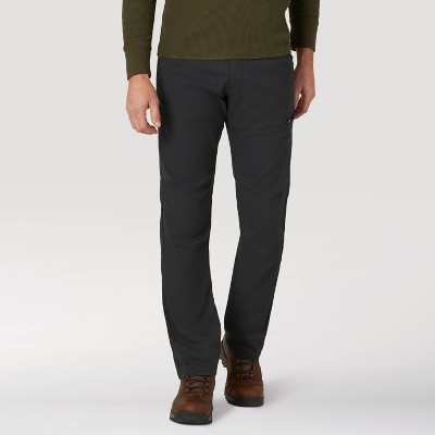 Wrangler Men's ATG Fleece Lined Straight Fit Five Pocket Pants - Black 32x30